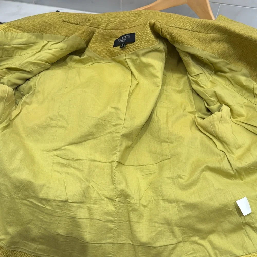 Talbots jacket chartreuse